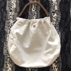 Escada White with Rose gold accents Purse